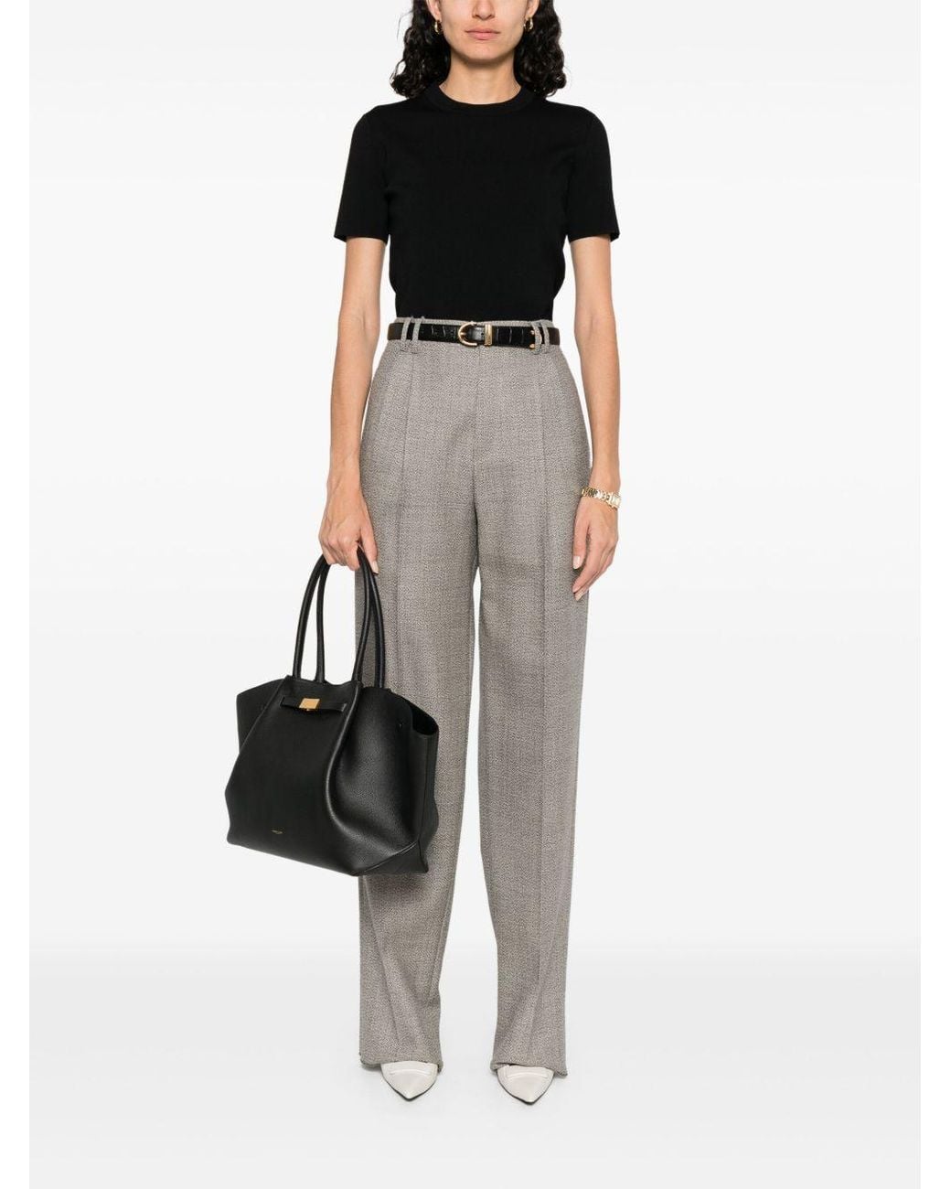 Max Mara Black Adelio Crewneck Short-Sleeved T-Shirt
