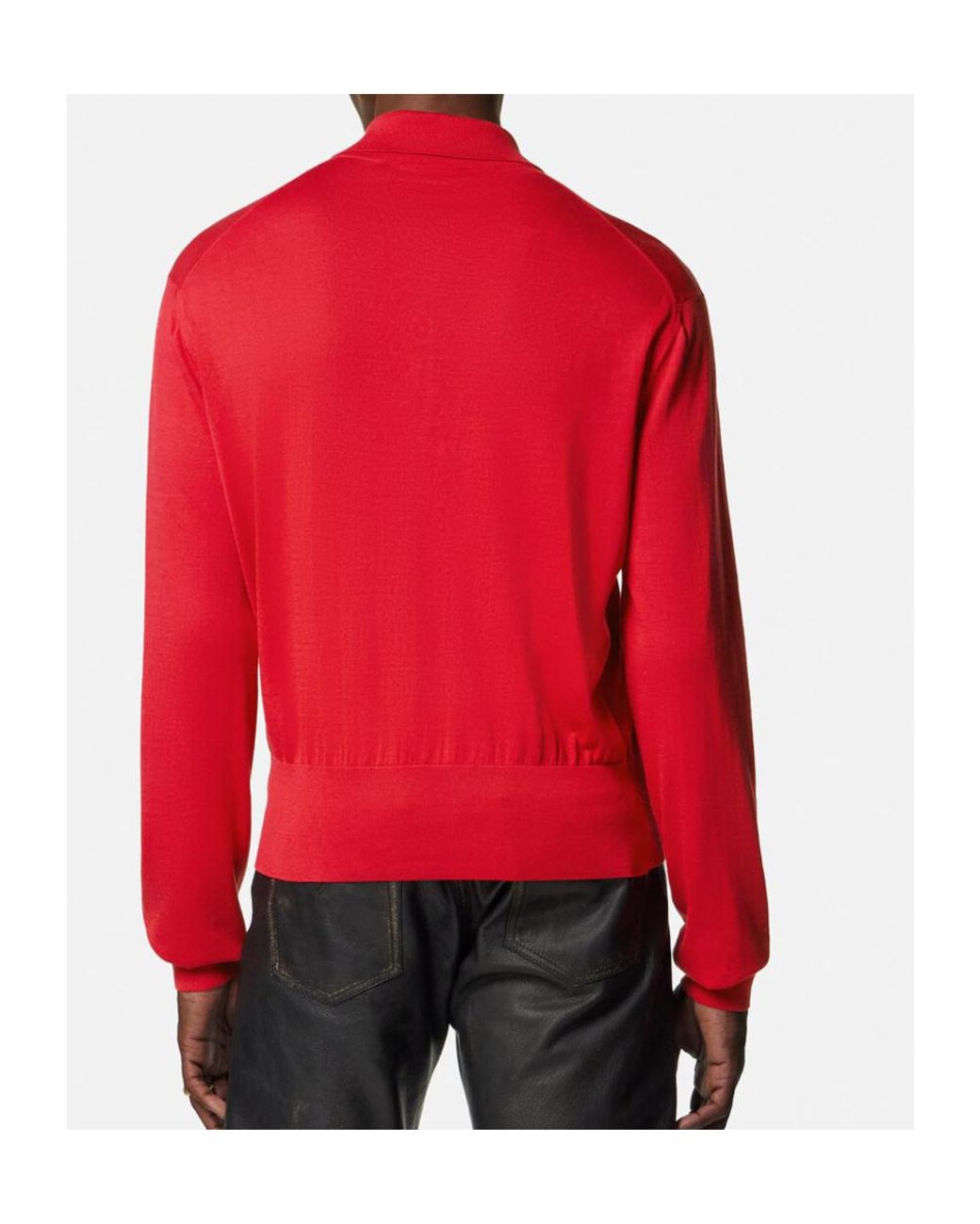 Versace Collared Button-Up Cardigan for men