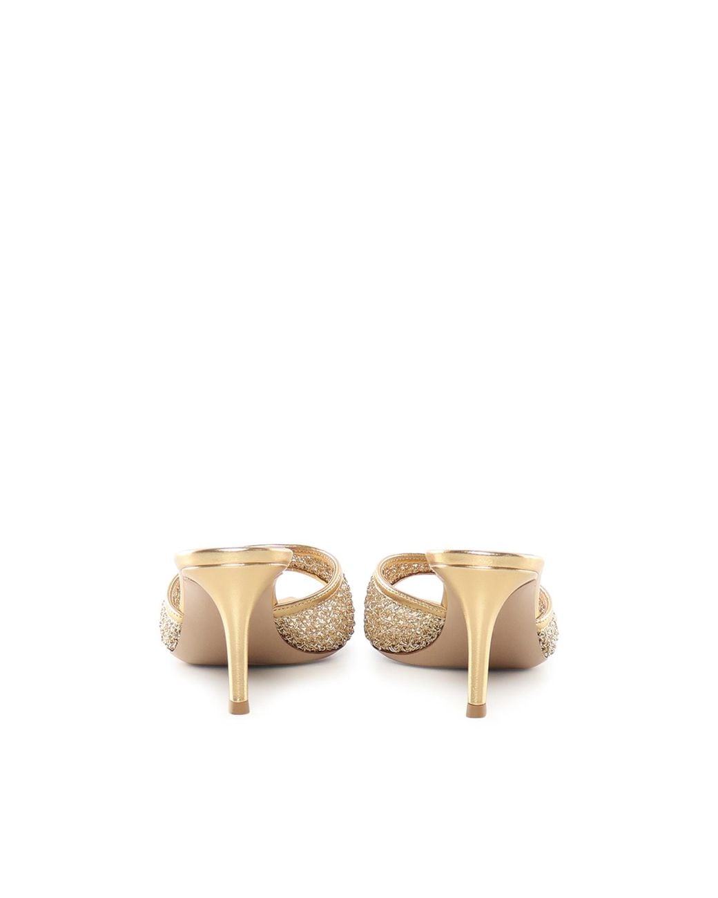 Gianvito Rossi Natural Sienna Heeled Mules