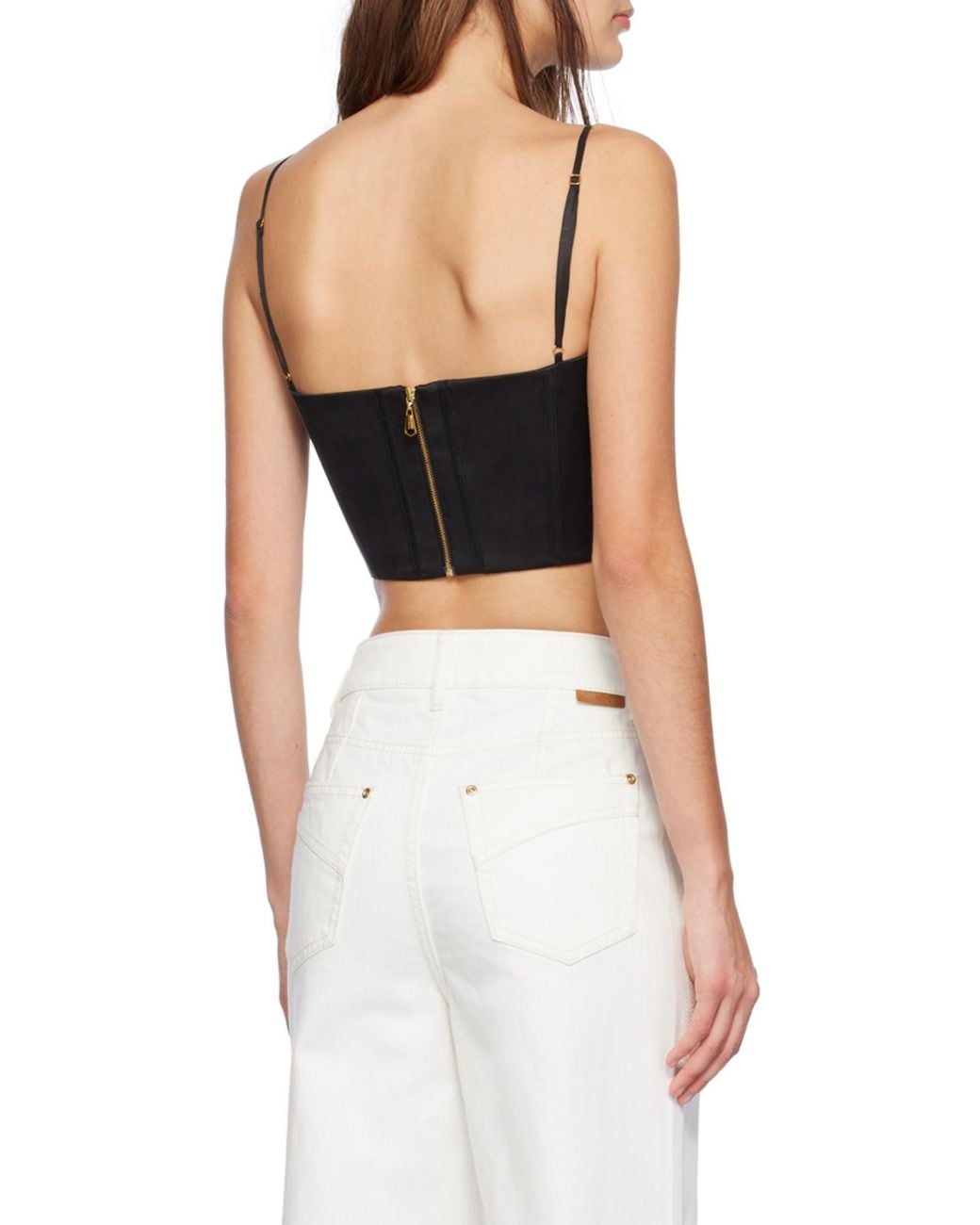 Zimmermann Black Silk Corset Top