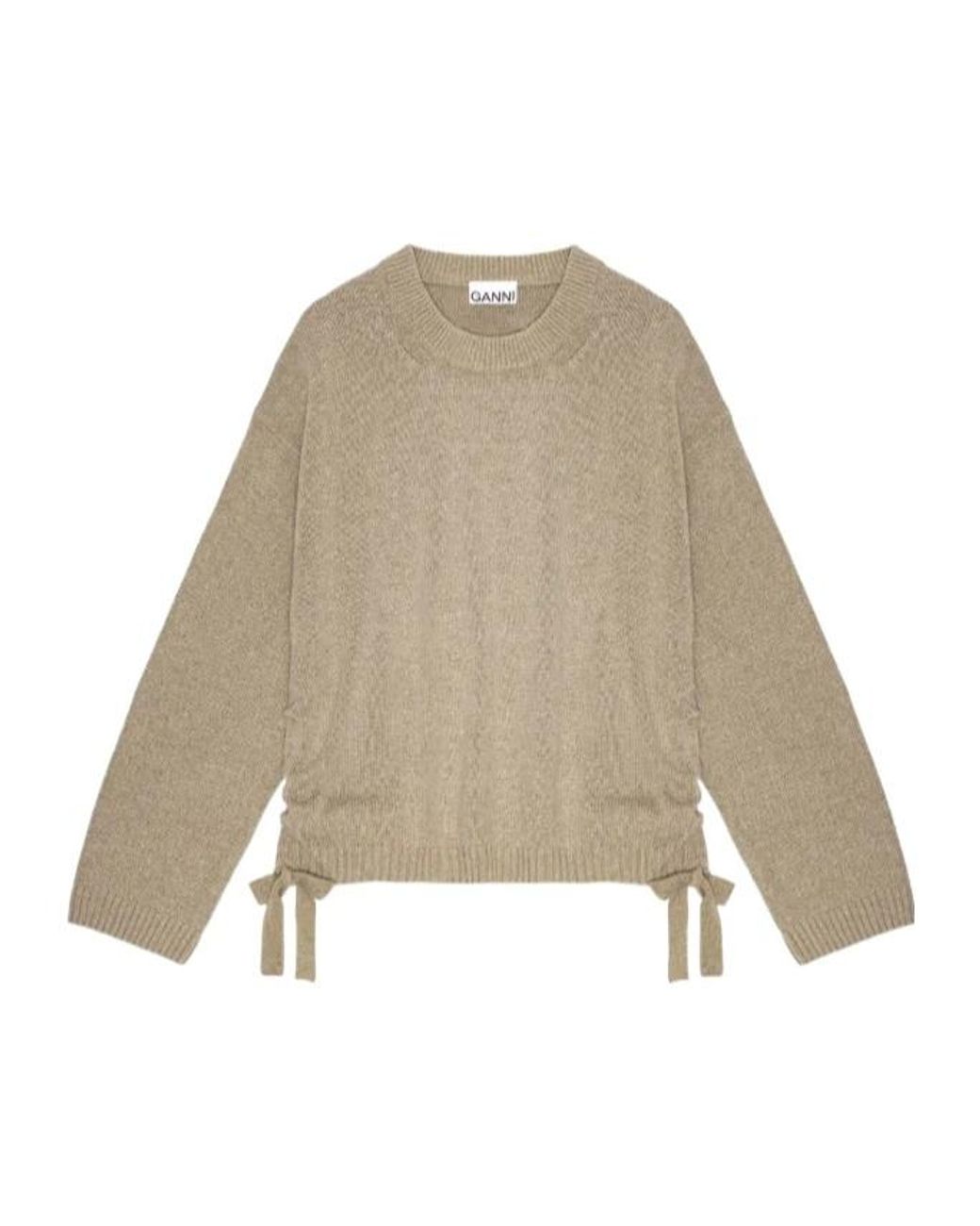 Ganni Natural Future Wool Mix Oversized Jumper