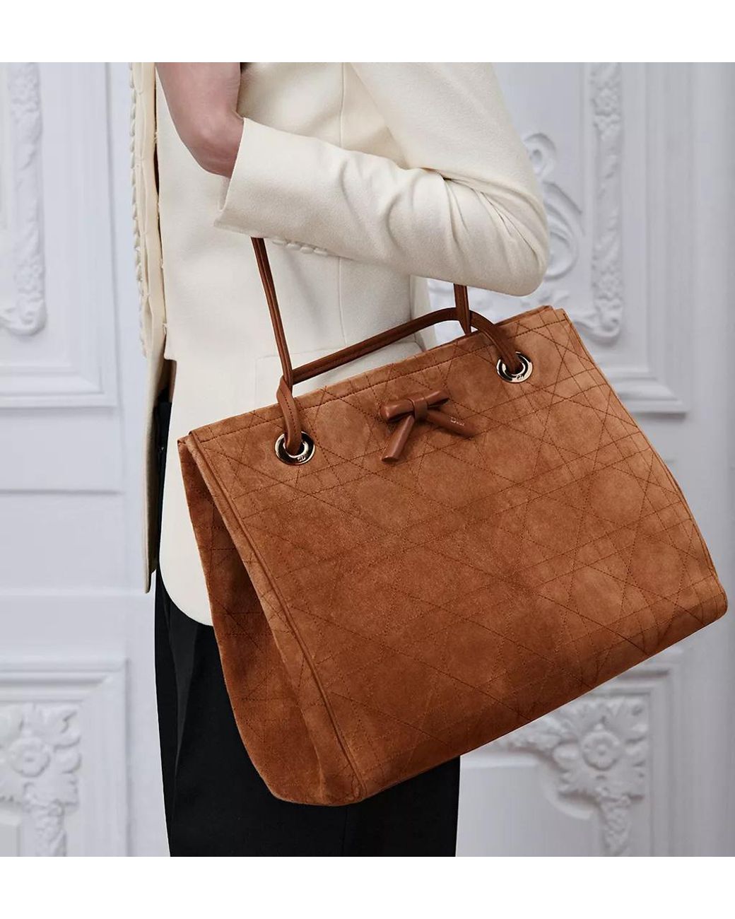 Dior Brown Medium Promenade Shopping Bag