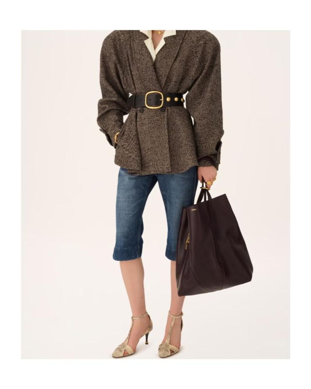 Chloé Purple Spin Chain-Detail Tote Bag