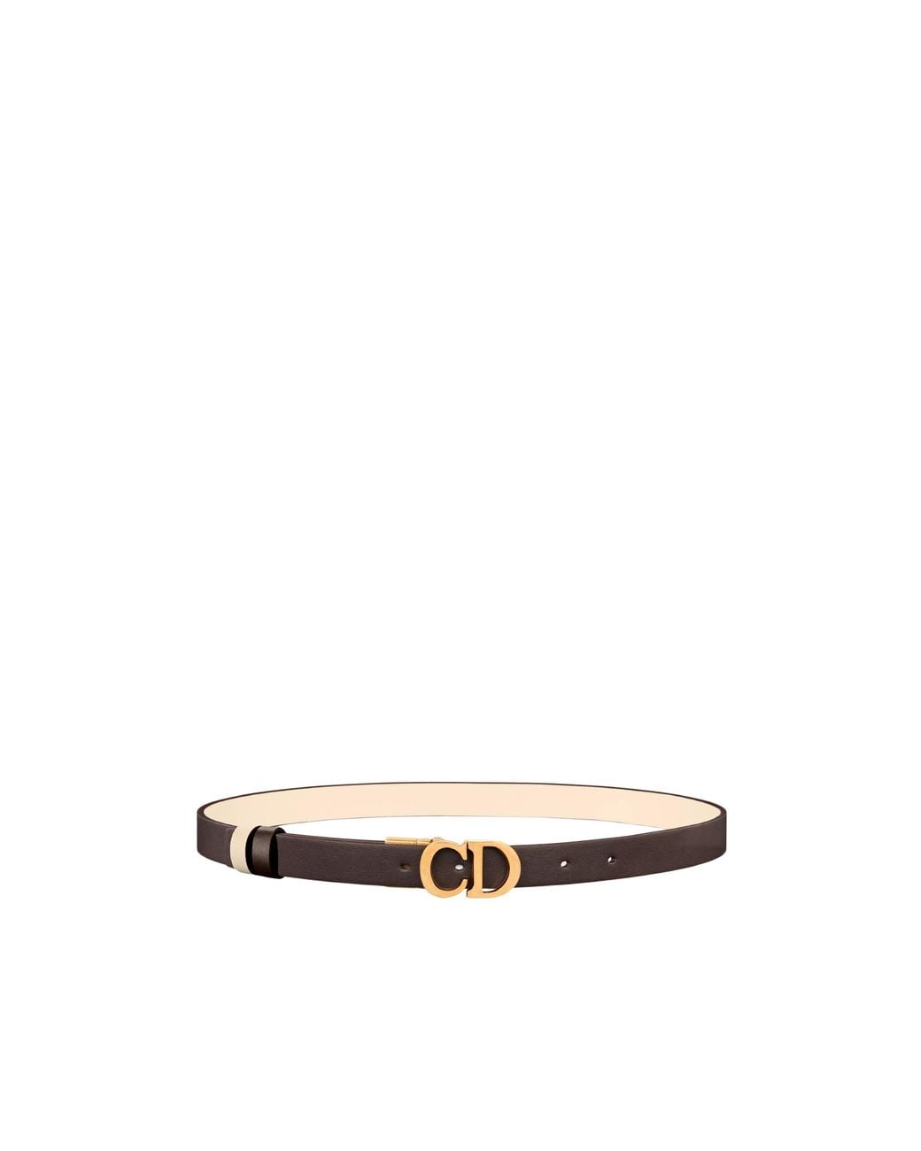 Dior White Reversible Saddle Belt