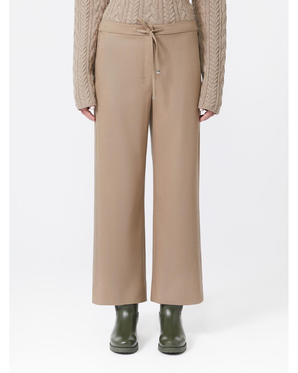 Max Mara Natural マックスマーラ フローリア ドローストリング ワイドレッグ トラウザーズ