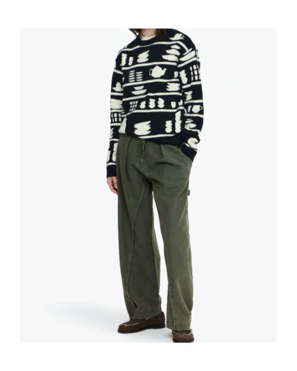 J.W. Anderson Black Jw Anderson All-Over Patterned Crewneck Jumper