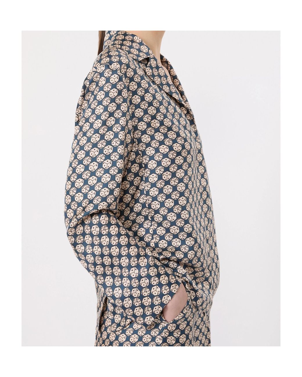 Max Mara Gray 'S Stmcora Printed Pyjama-Style Shirt