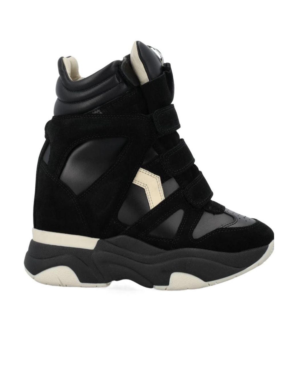 Isabel Marant Black Balskee Suede High-Top Sneakers