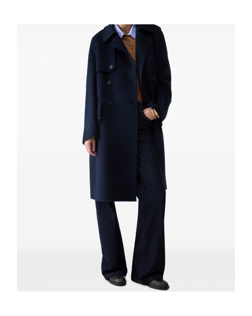 Liu Jo Blue Long Wool Coat