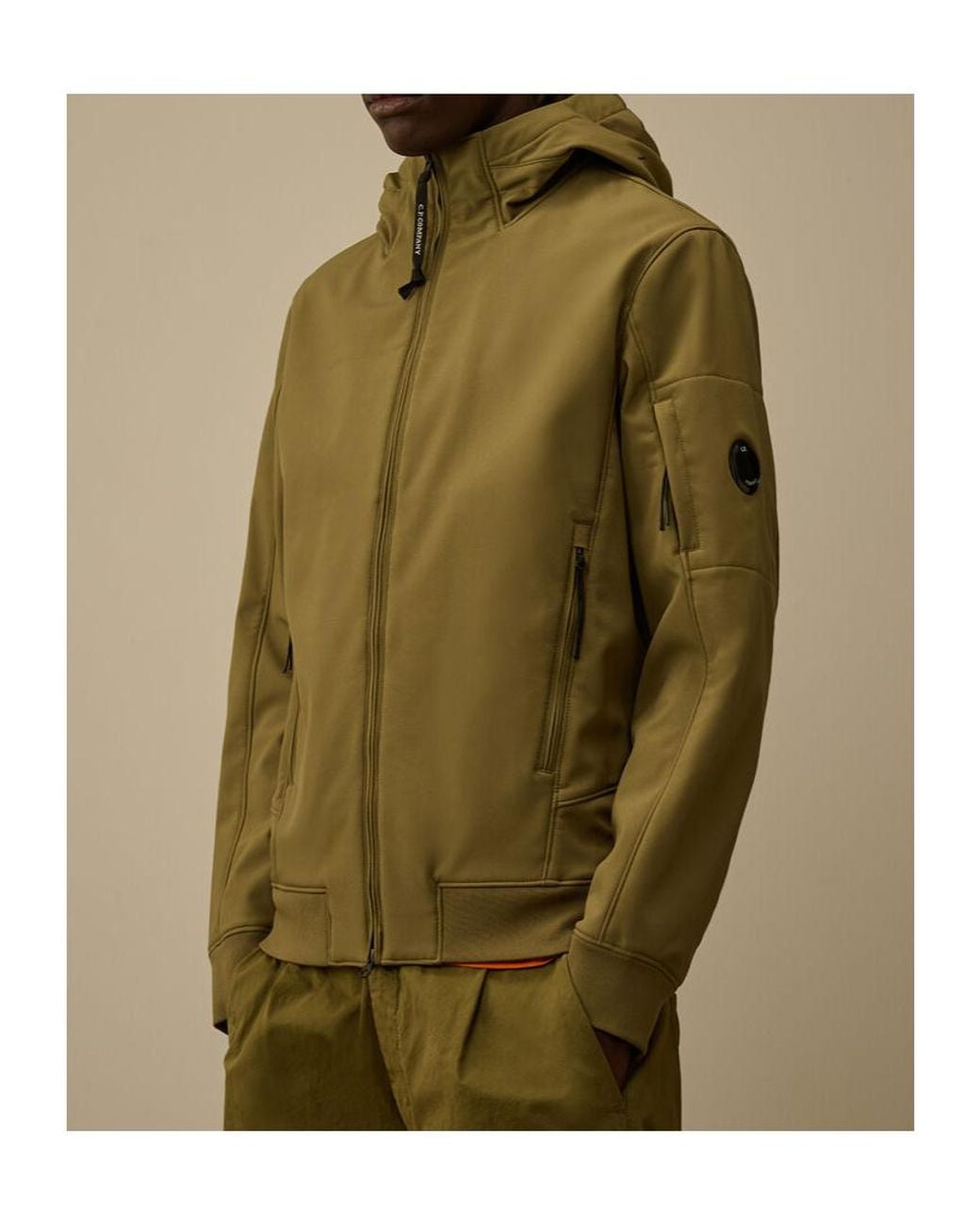 C P Company Green C.P. Shell-R Hooded Jacket for men