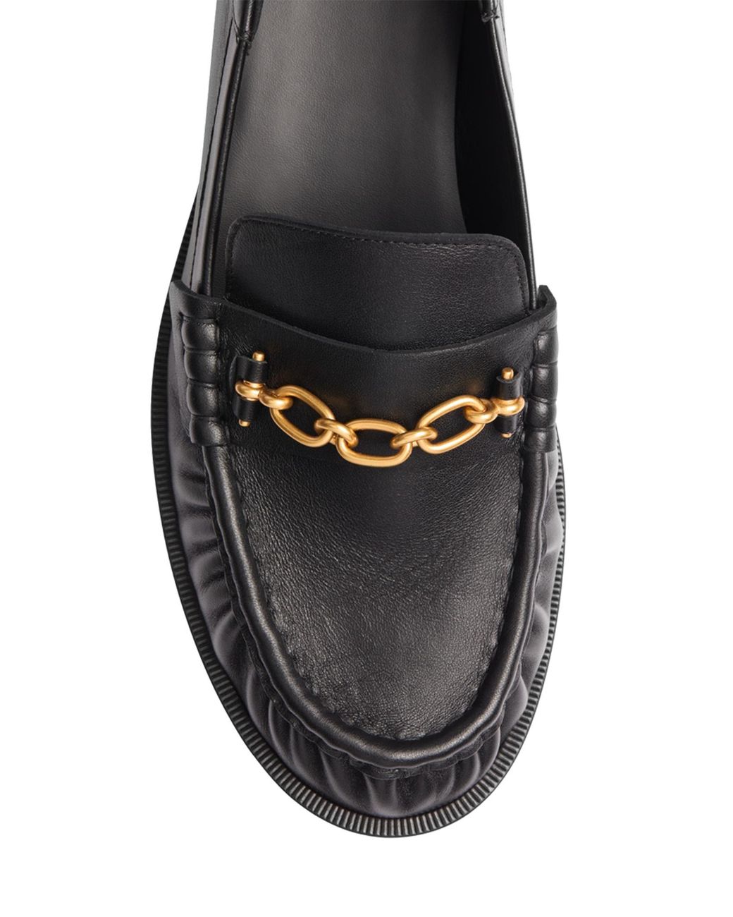 Balmain Black Sync Smooth Leather Loafers for men