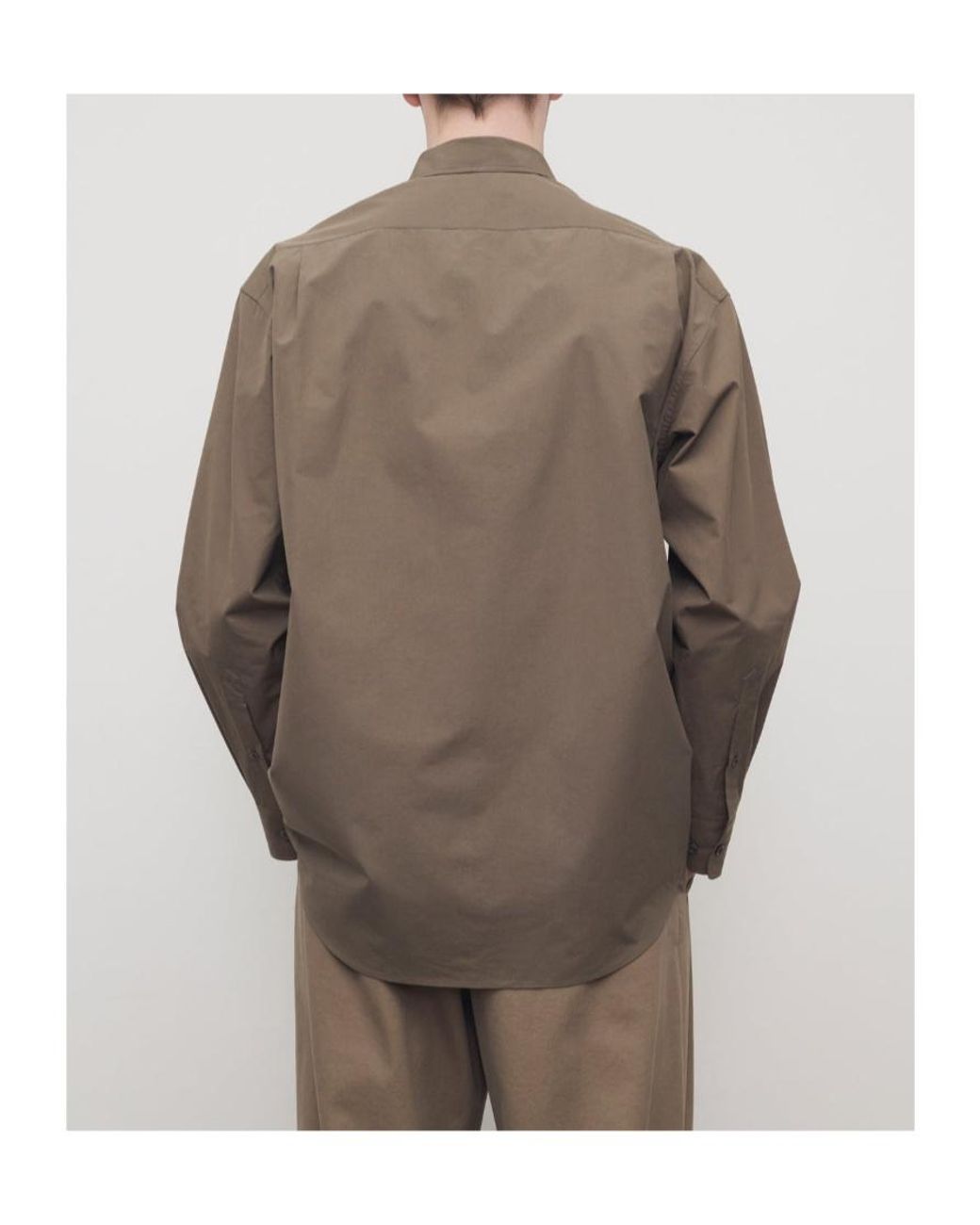 The Row Brown Nilo Poplin Shirt for men
