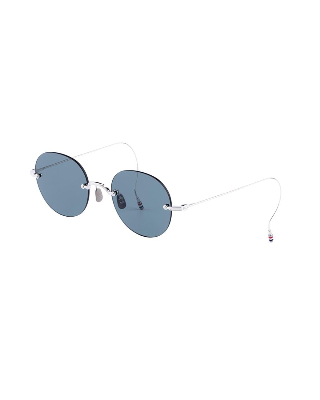 Thom Browne Blue Eyewear Round Frame Sunglasses for men