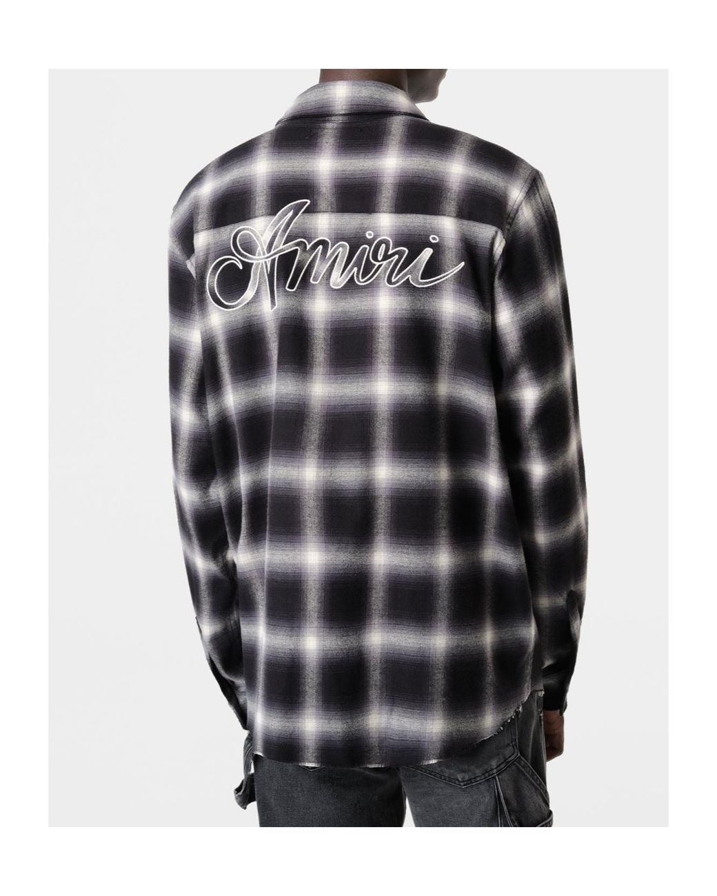 Amiri Black Swirl Flannel Shirt for men