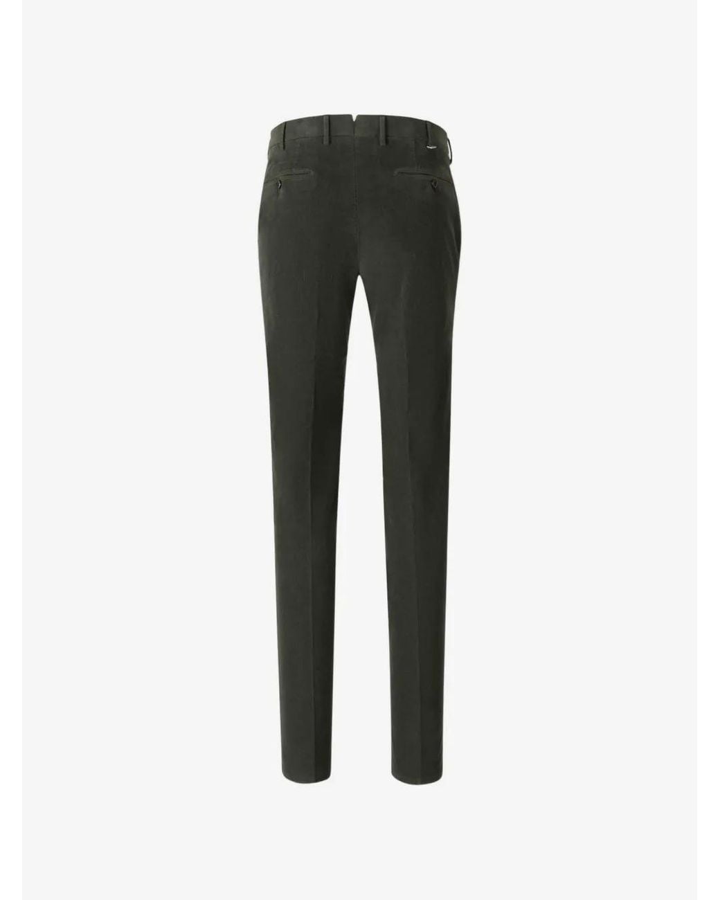 Pt Pantaloni Black Slim-Fit Corduroy Trousers for men