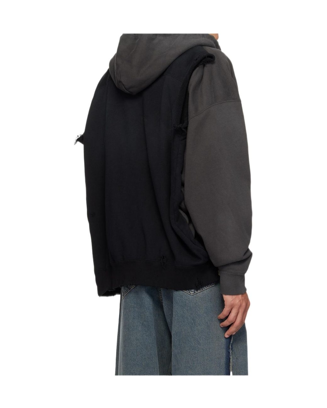 Maison Mihara Yasuhiro Black Zip Hoodie for men