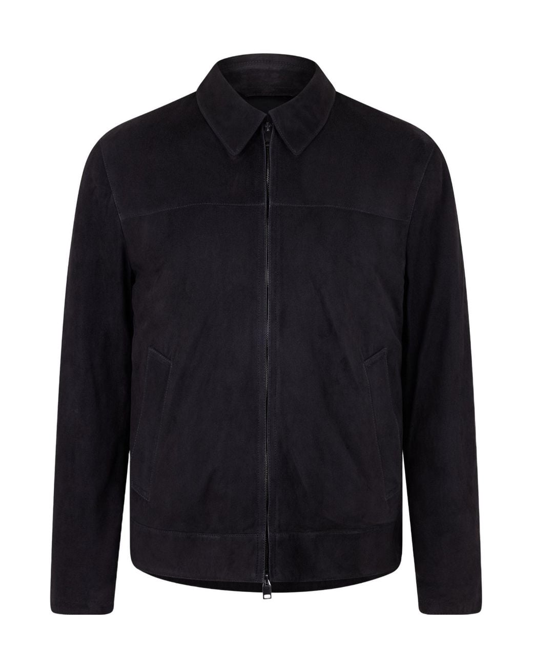 Brioni Blue Suede Shirt Jacket for men