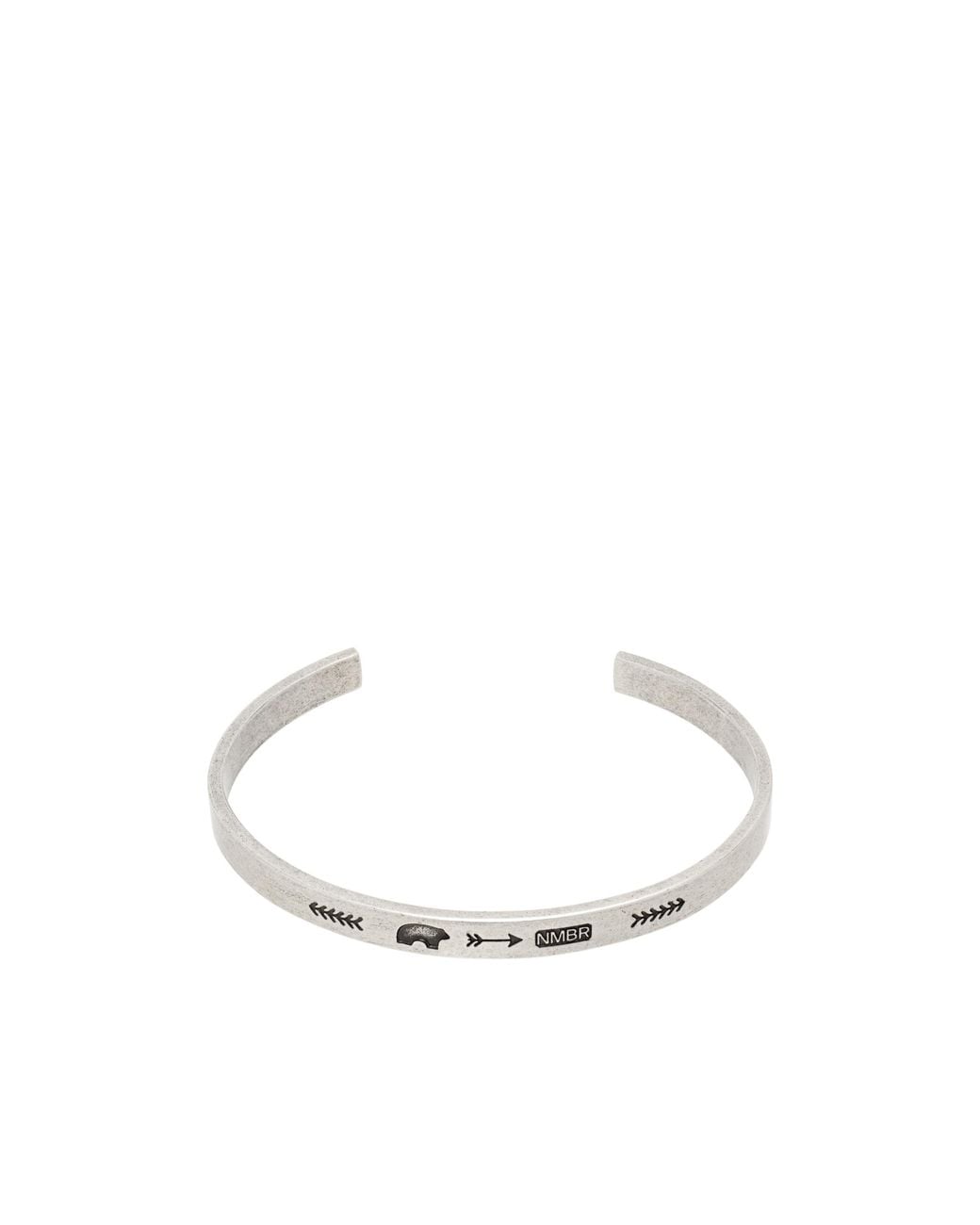 NUMBERING White Open Bracelet for men
