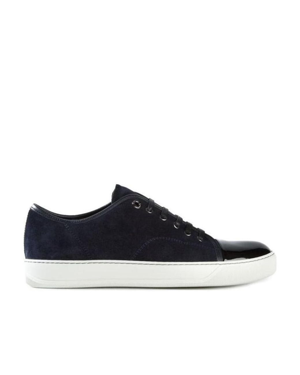 Lanvin Blue Dbb1 Patent-Toe Sneakers for men
