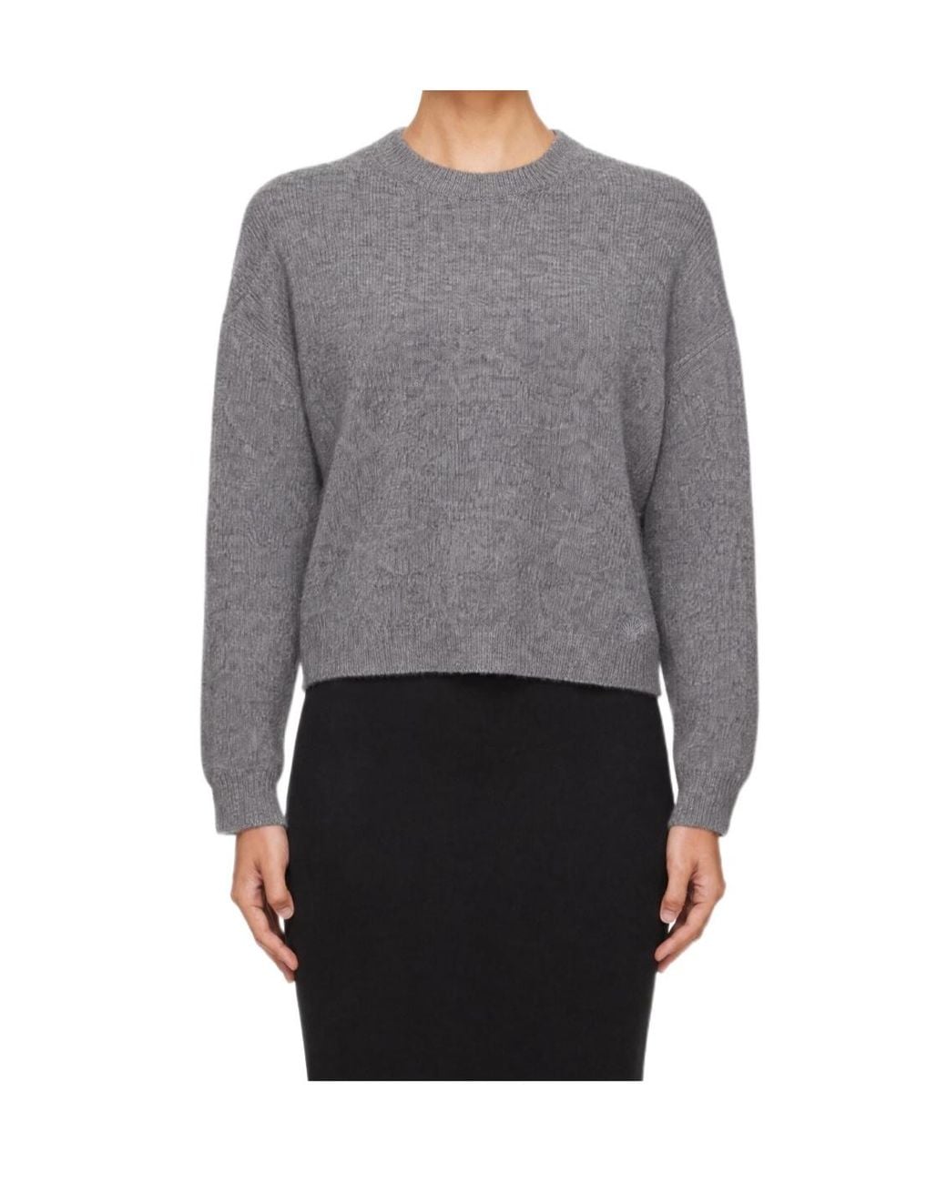 Loulou de Saison Gray Crew-Neck Long-Sleeve Sweater