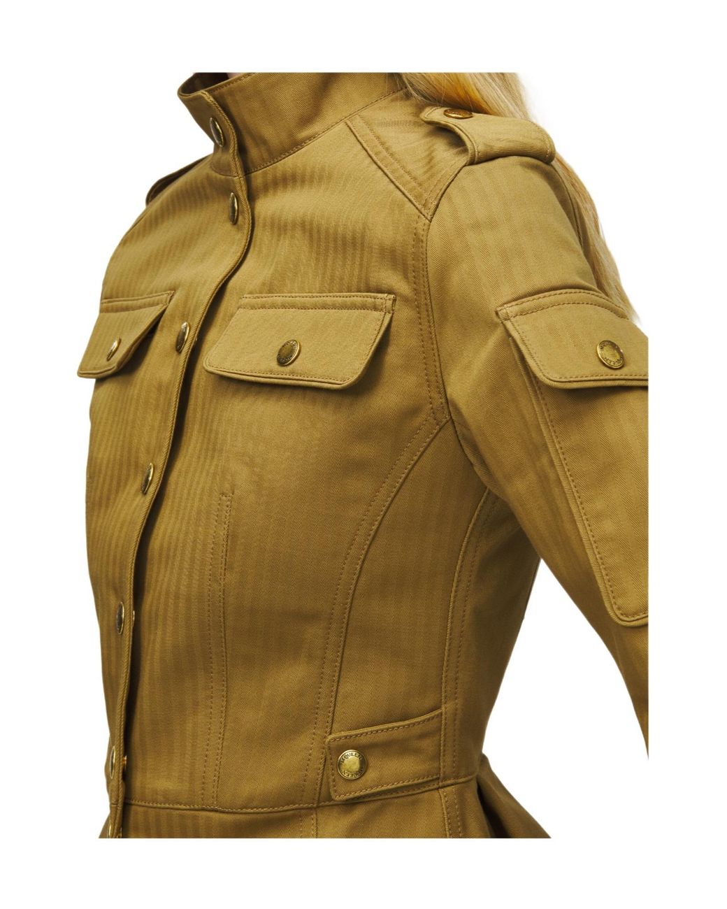 McQueen Green Utility Peplum Jacket