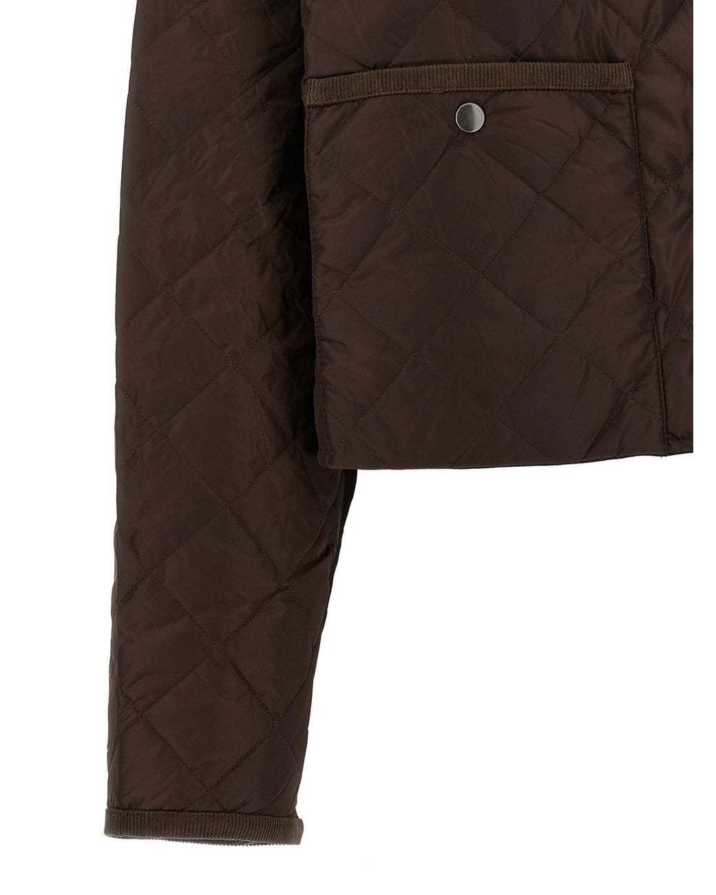 Prada Brown Lightweight Re-Nylon Cropped Blouson Jacket