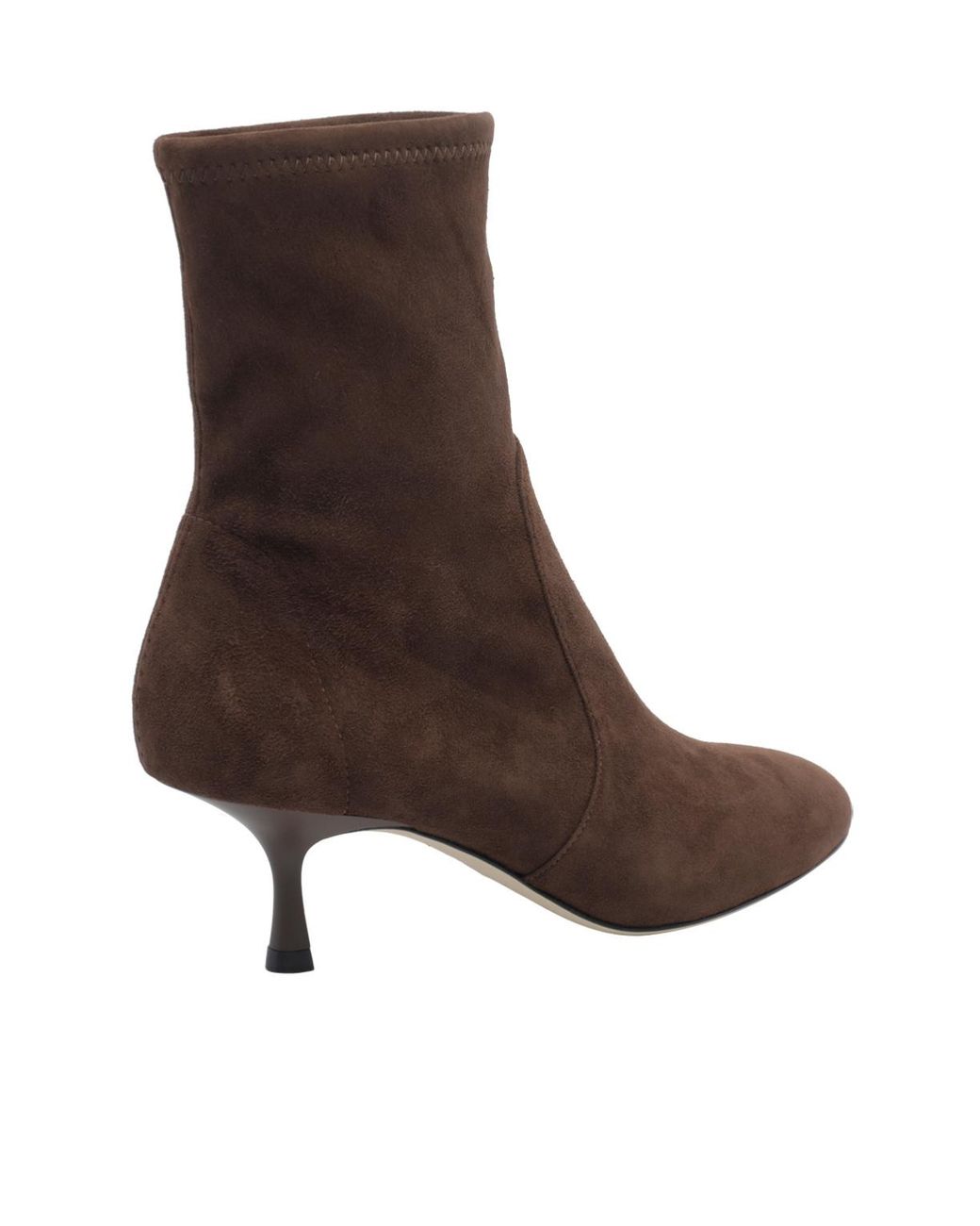 Stuart Weitzman Brown Round-Toe Ankle Boots