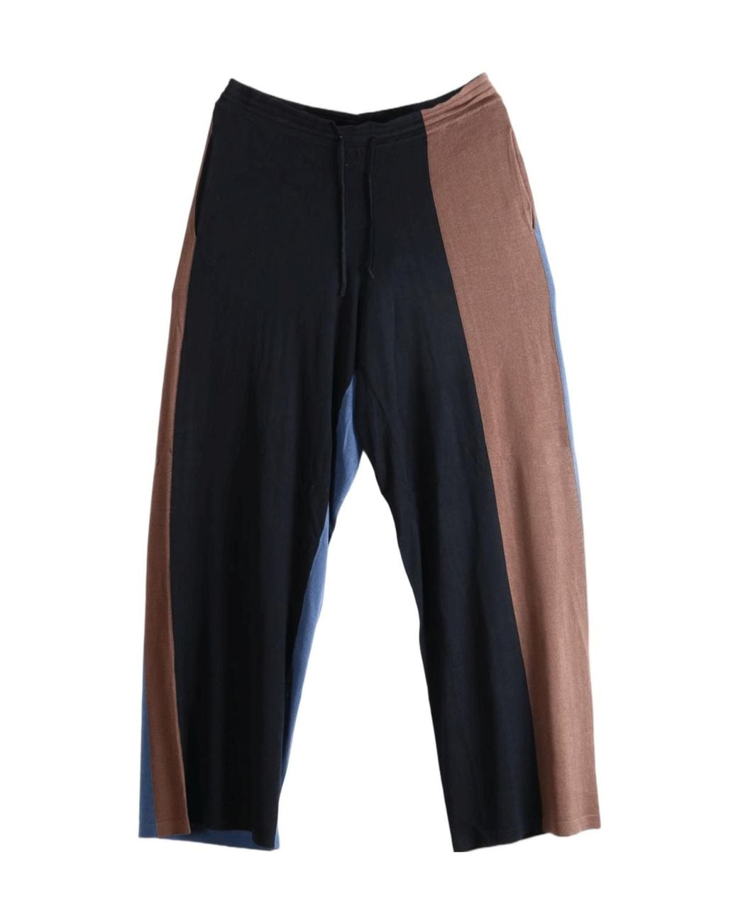 Kiko Kostadinov Blue Color-Blocked Drawstring Casual Pants for men