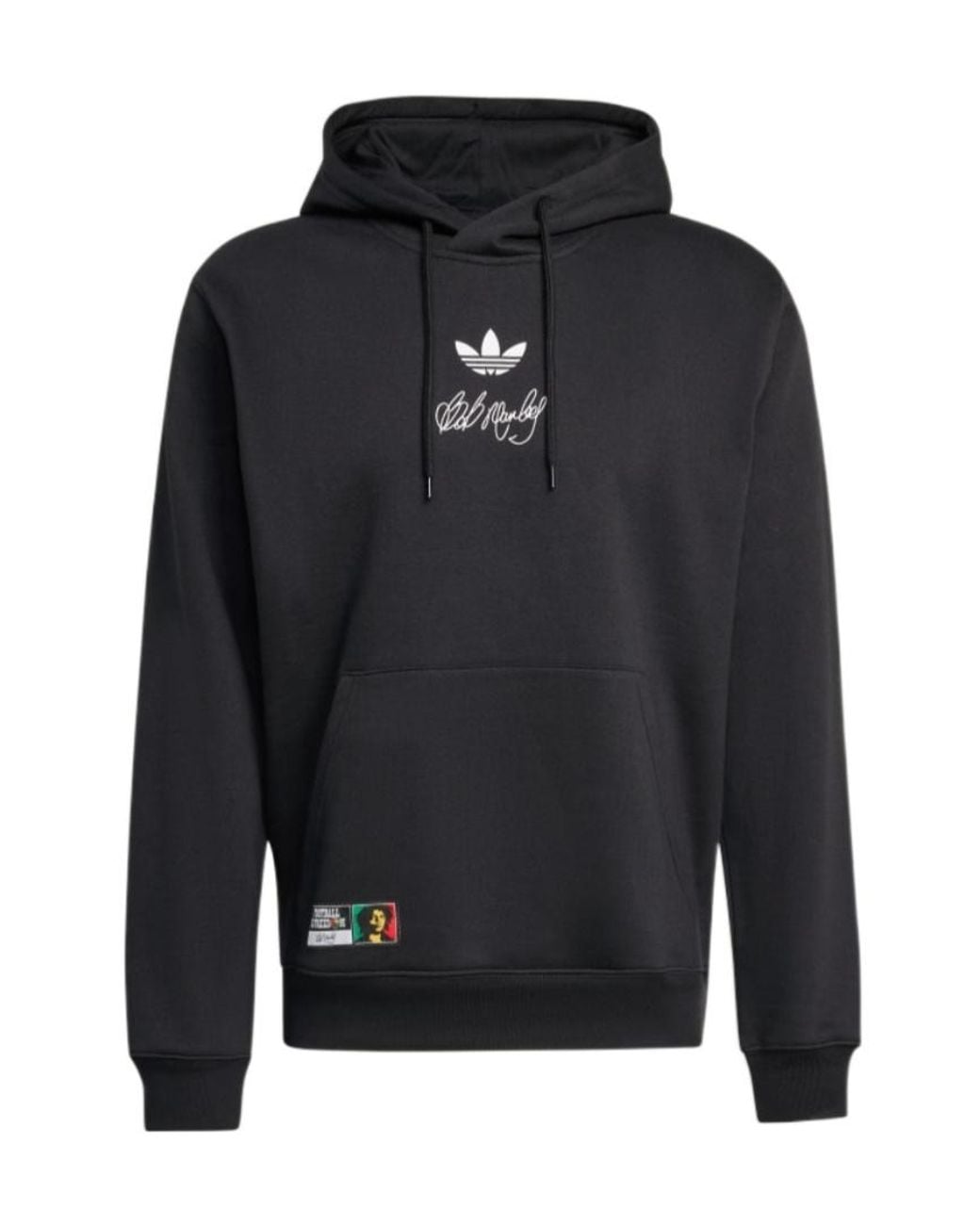 Adidas Originals Black Hooded Logo Detail Hoodie for men