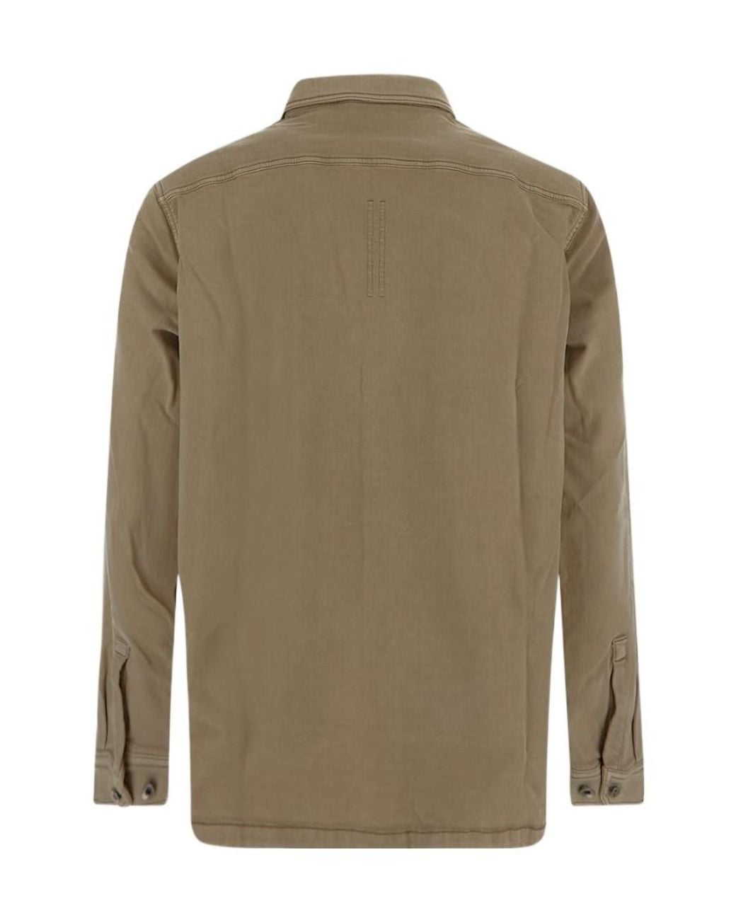 Rick Owens Green Long-Sleeve Shirt Jacket for men