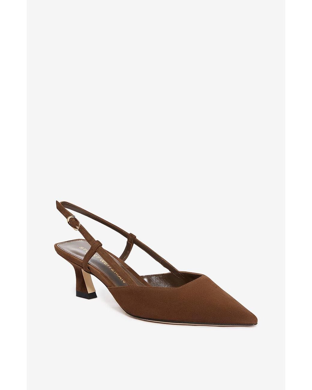 Stuart Weitzman Brown Pointed-Toe High-Heeled Sandals