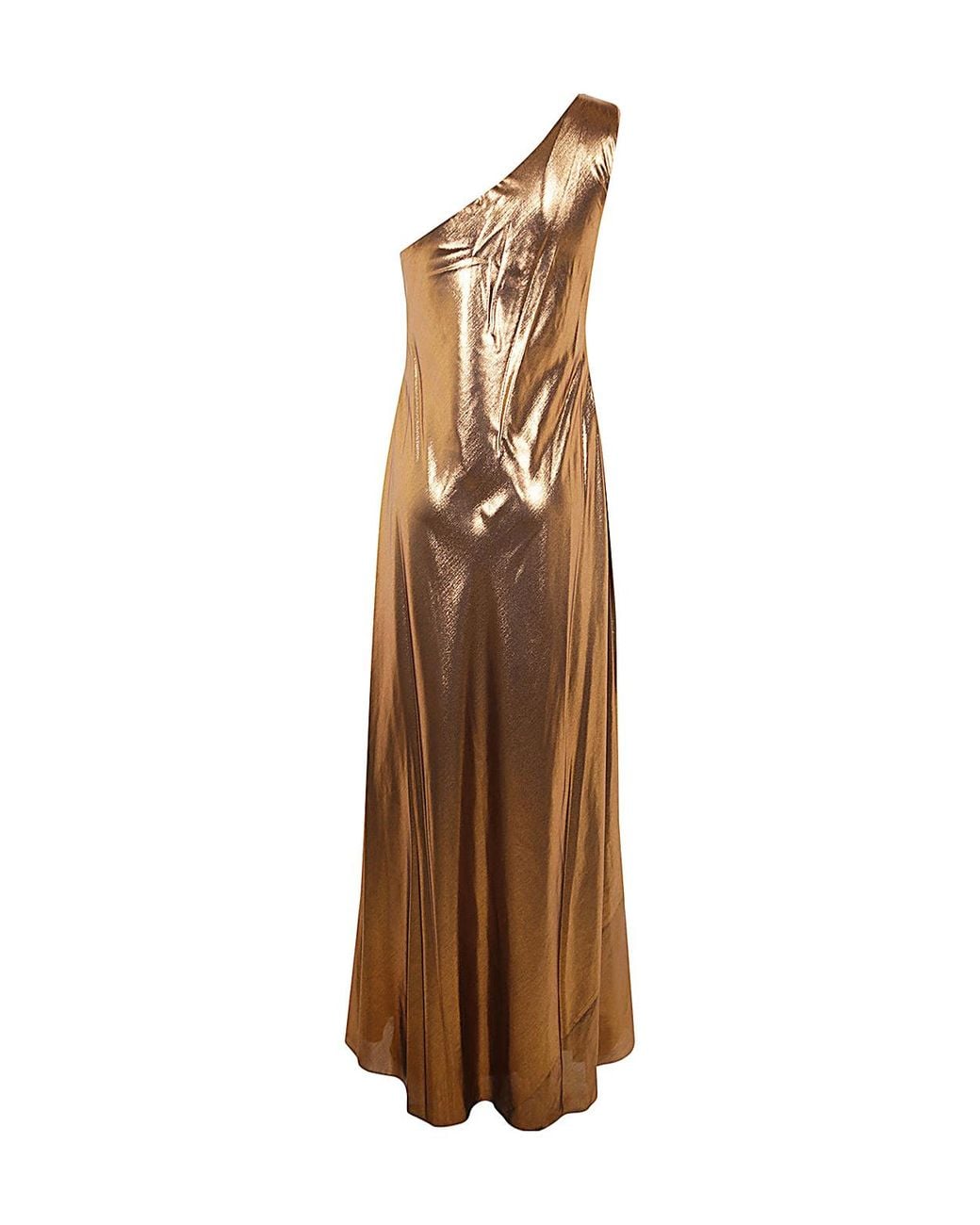 Ralph Lauren Brown Lauren Embellished Foiled Gown