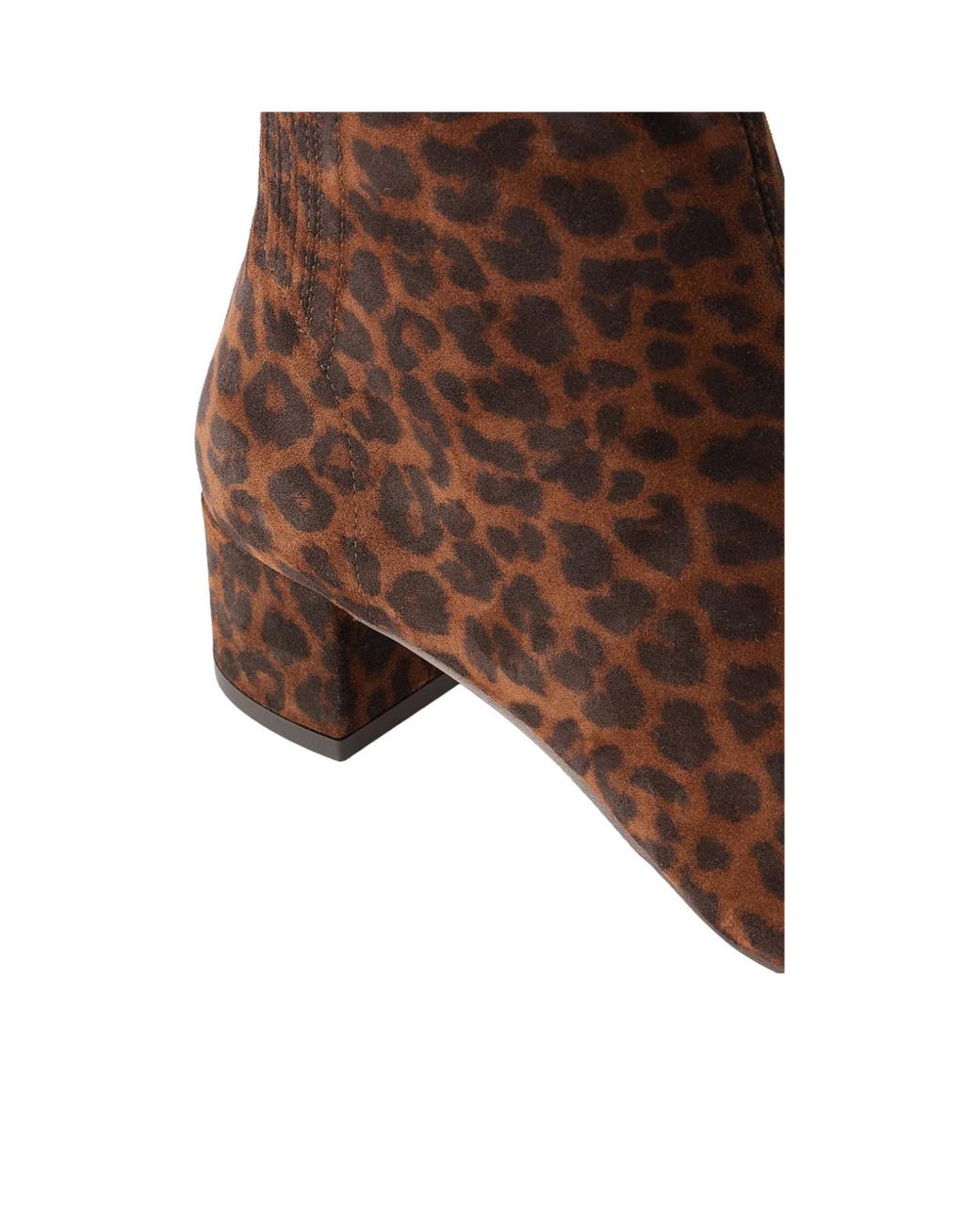 Aquazzura Brown Animal-Print Suede Boots