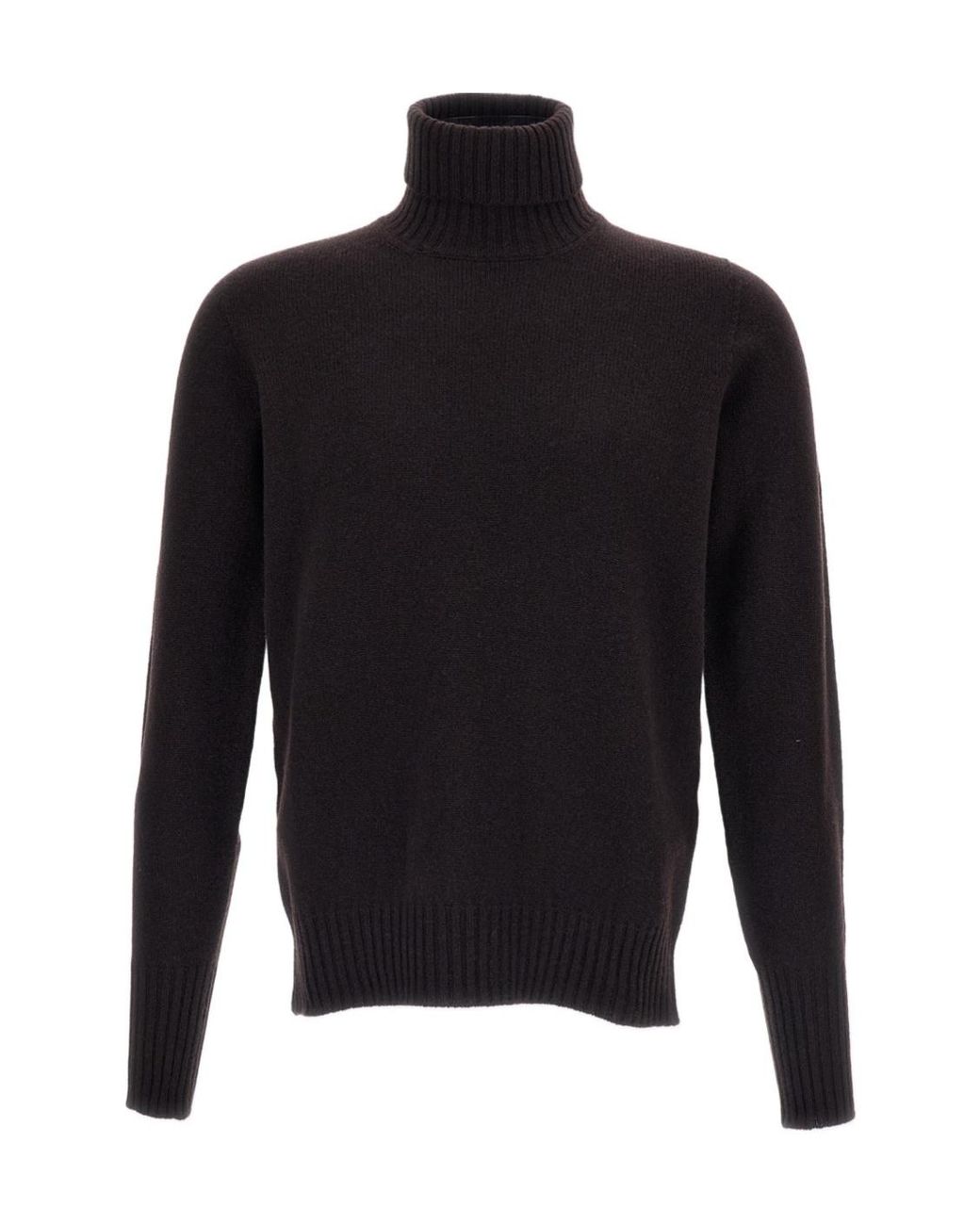 Drumohr Black Roll-Neck Knitted Sweater for men
