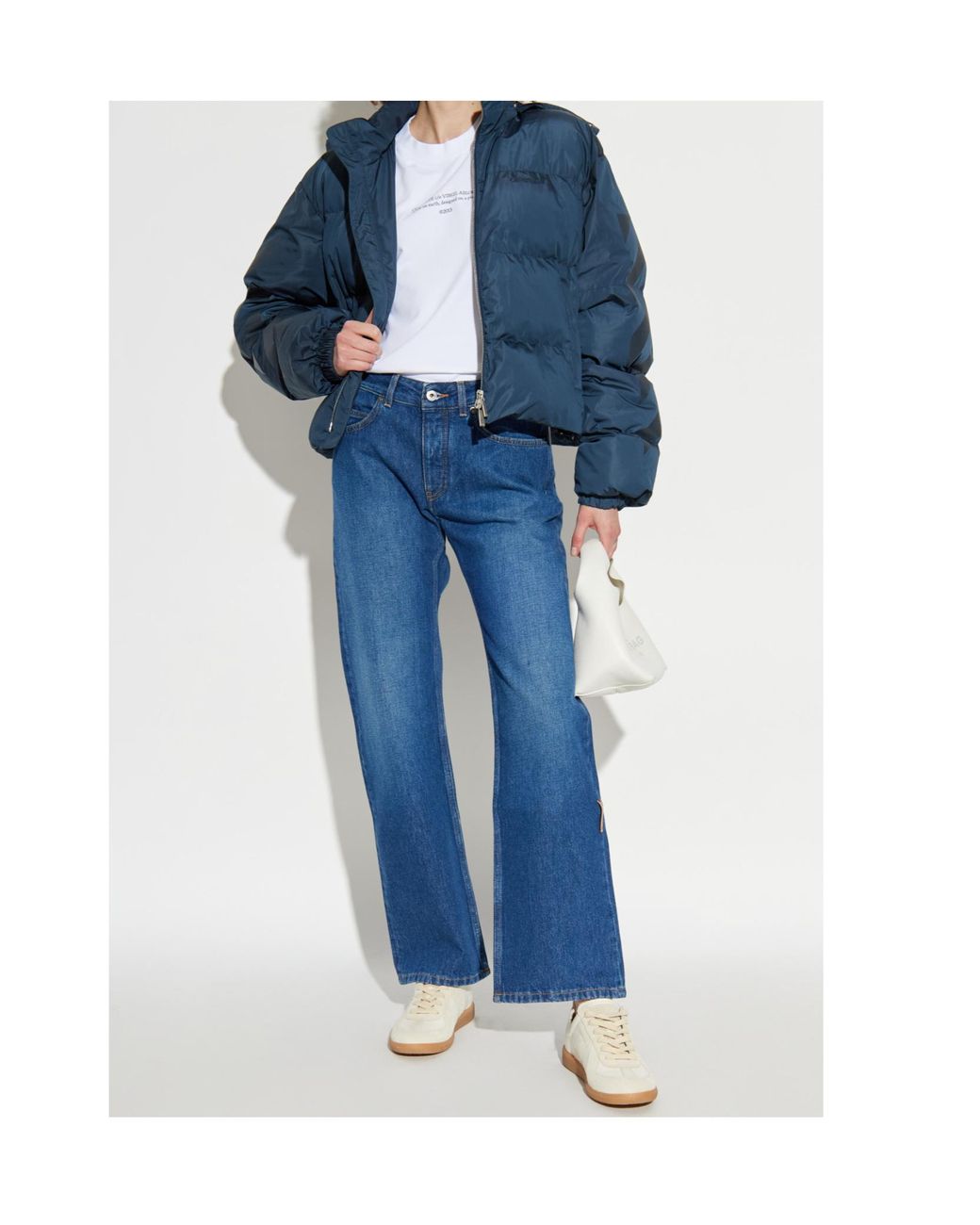 Off-White c/o Virgil Abloh Blue Logo Patch Straight Leg Jeans