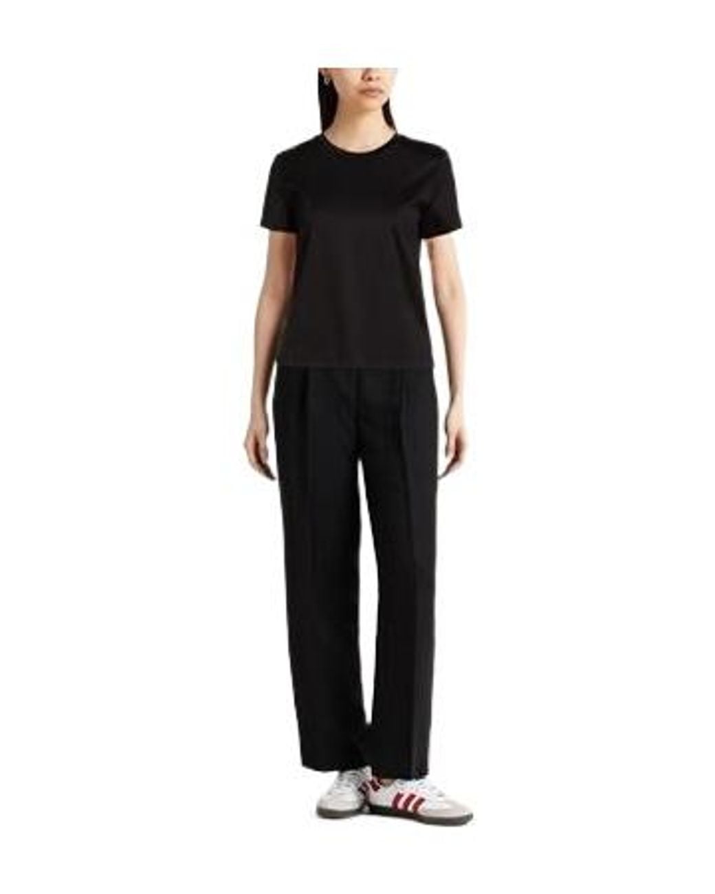 Max Mara Black Crew-Neck Short-Sleeve T-Shirt