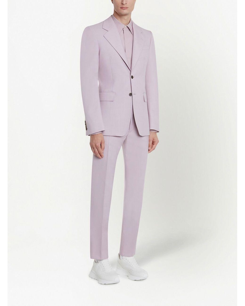 McQueen Purple Tailored Single-Breasted Blazer for men