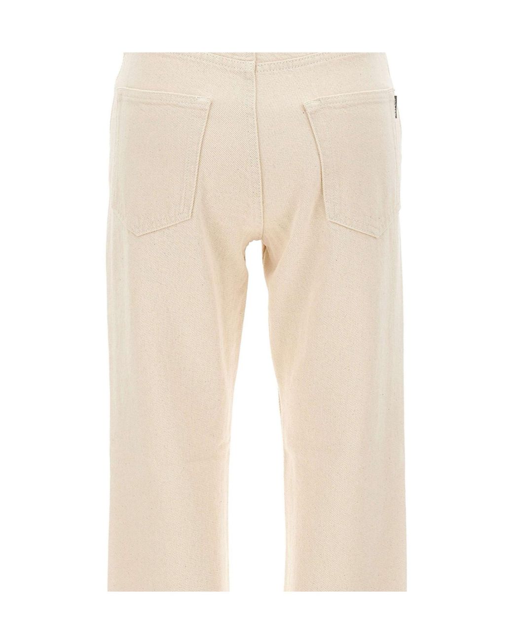 Aspesi Natural High-Waist Straight-Leg Jeans