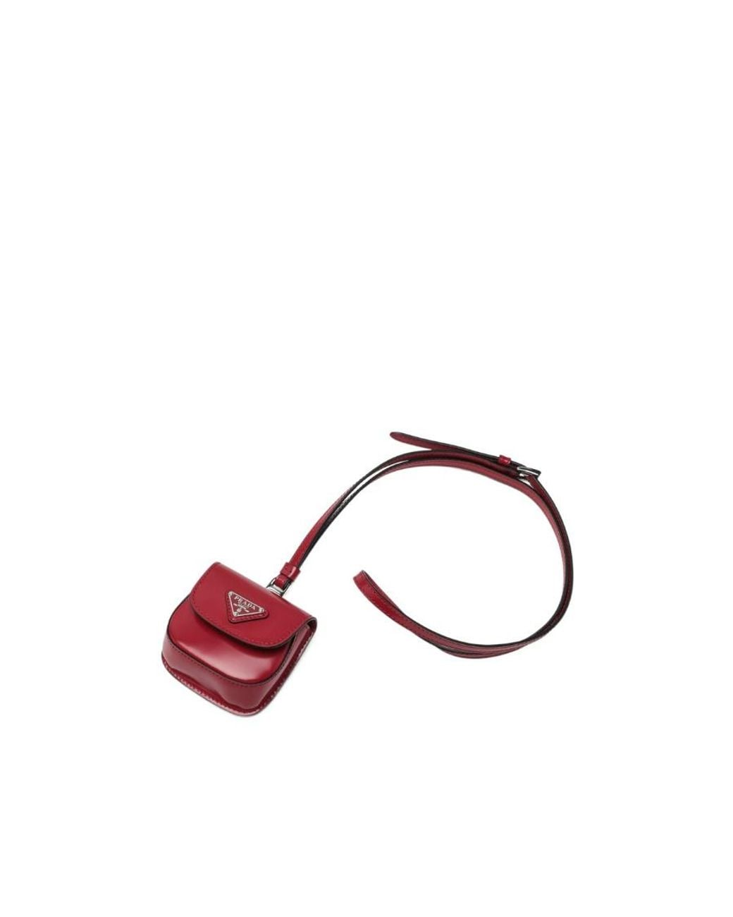 Prada White Cleo Leather Airpods Case