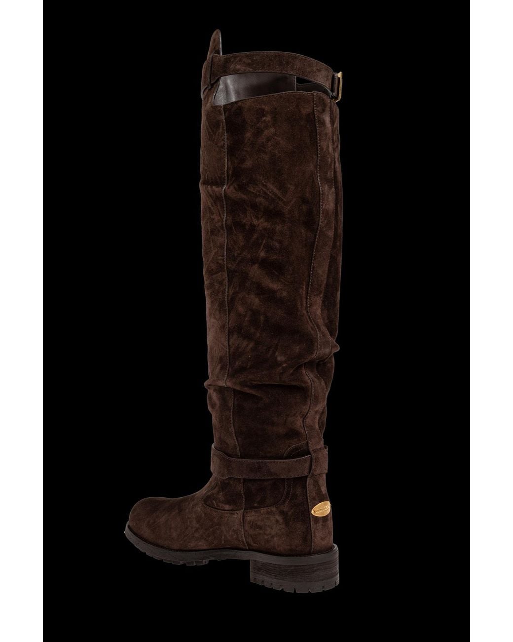 Jimmy Choo Brown Biker Knee Boots