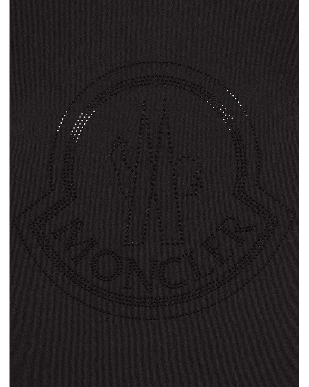 Moncler Black Logo Embellished Crewneck T-Shirt