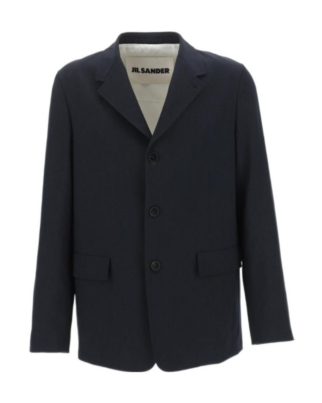 Jil Sander Blue Button-Fastening Single-Breasted Blazer for men