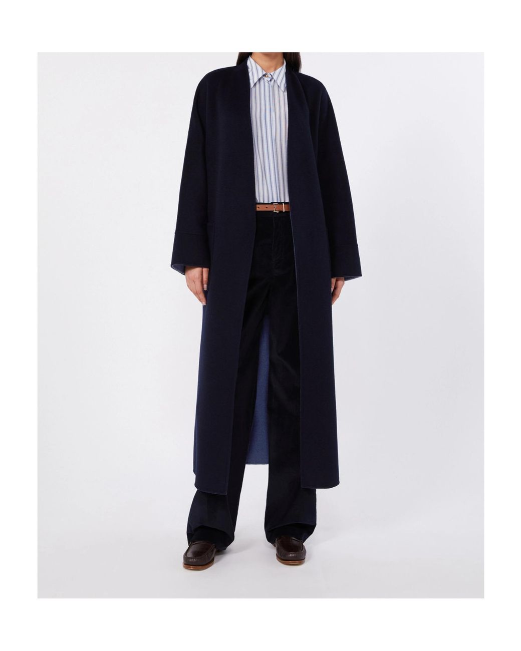 Max Mara Blue Studio Flirt Striped Shirt