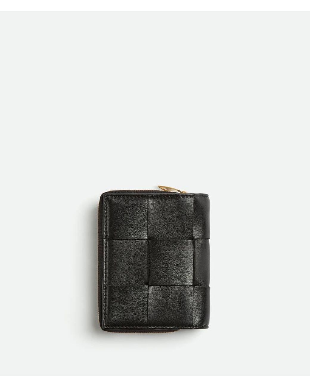 Bottega Veneta Black Small Cassette Bi-Fold Zip Wallet