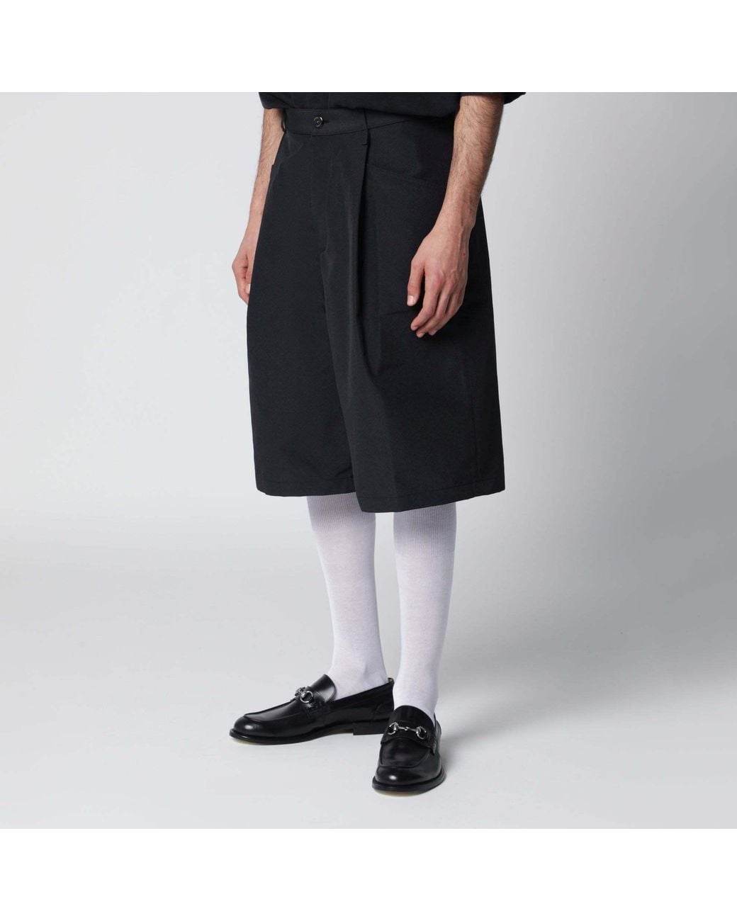 Willy Chavarria Black Chilango Pleated Shorts for men