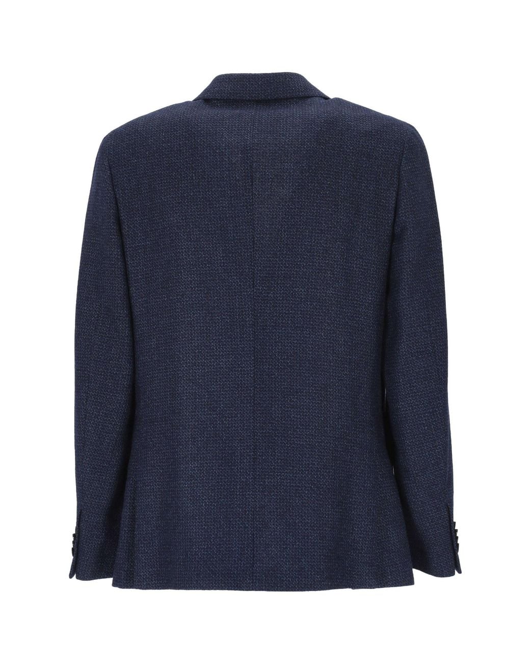 Zegna Blue Single-Breasted Blazer for men