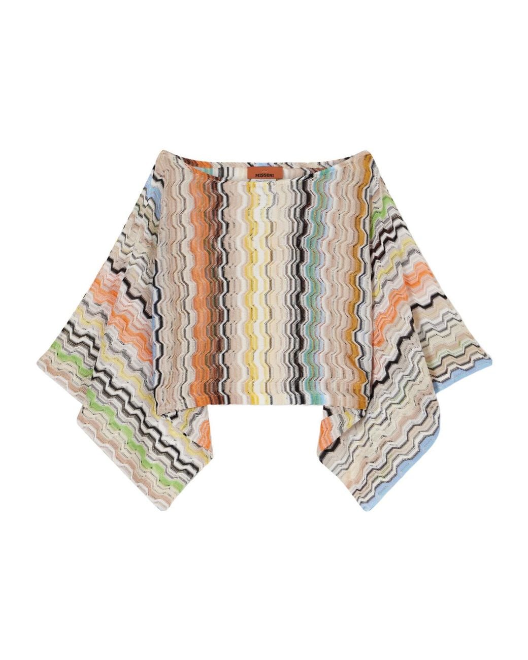 Missoni White Striped Crochet-Knit Top