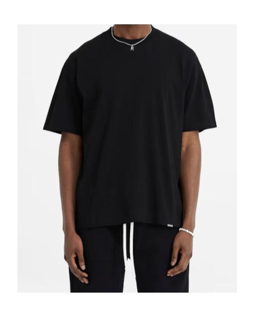 Represent Black Crewneck Shortsleeve Top for men