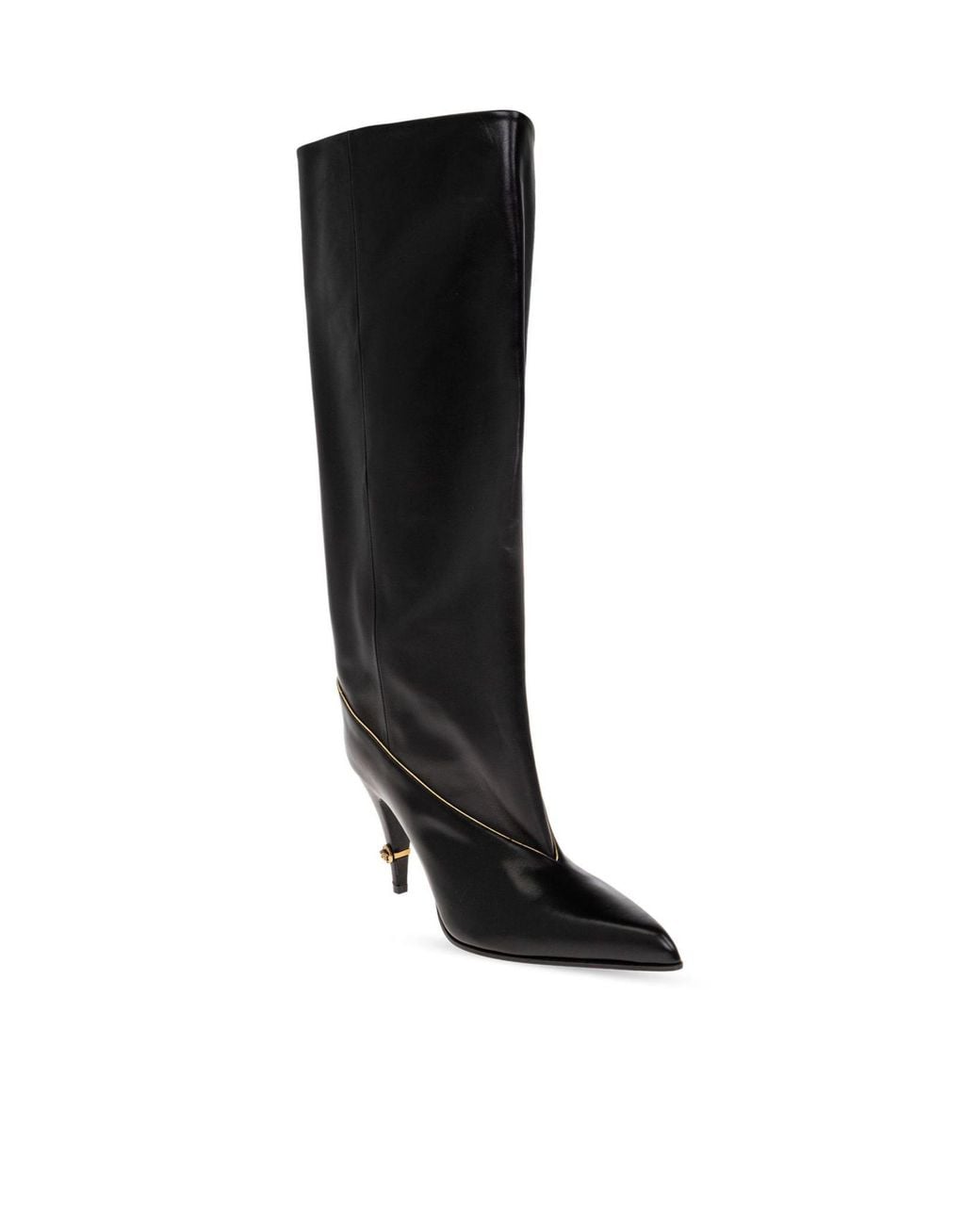 Versace Black Gianni Knee-High Boots