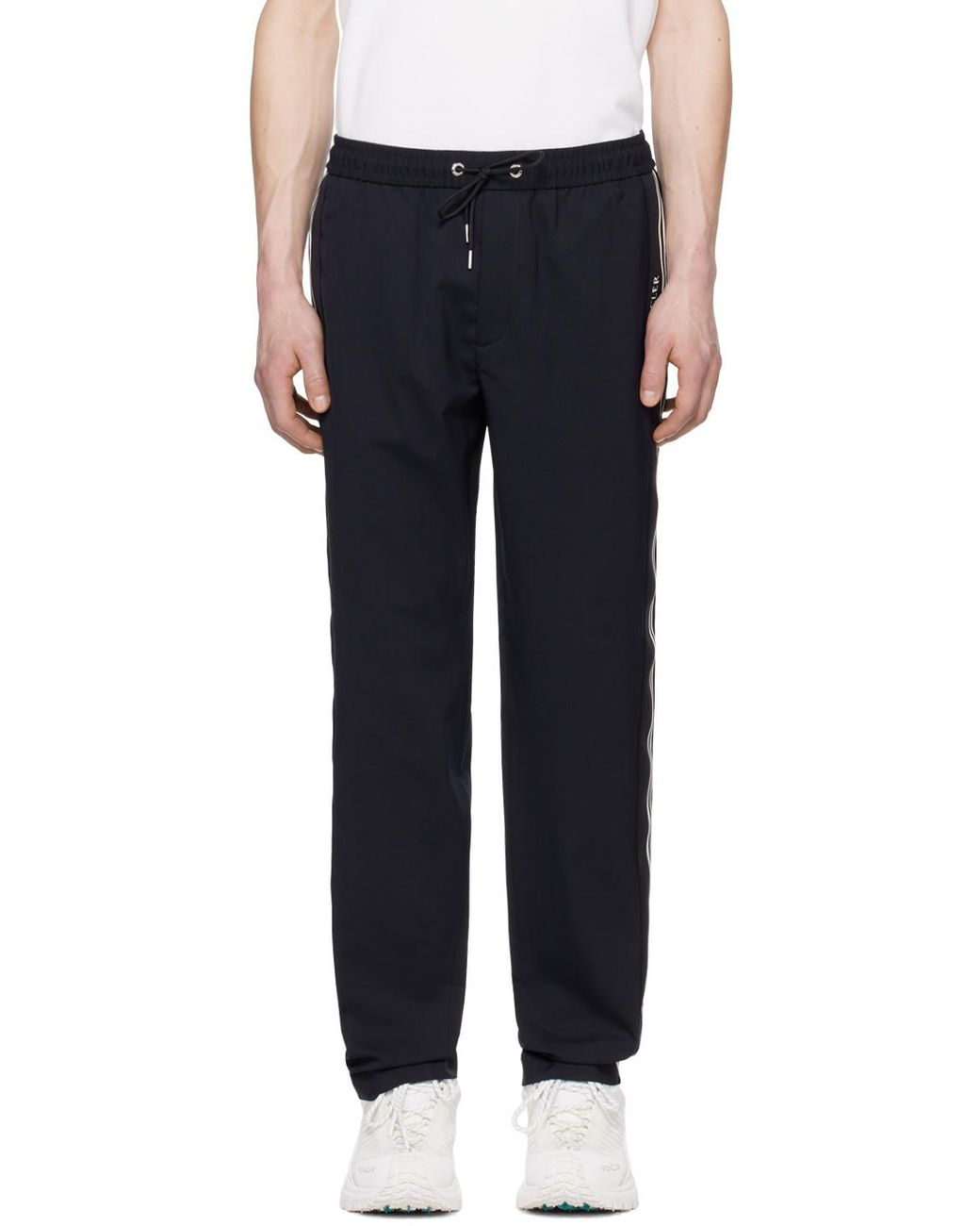 Moncler Blue Gabardine Jogging Trousers for men